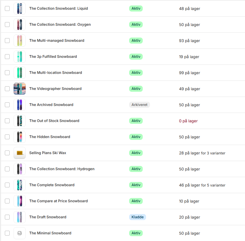 This store's real Shopify product catalog